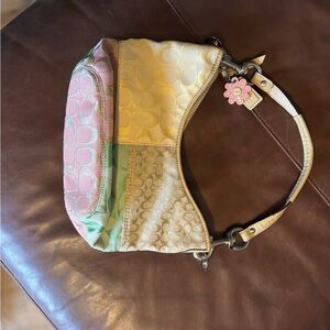 Coach (2000s) Multicolor Patchwork Shoulder Bag